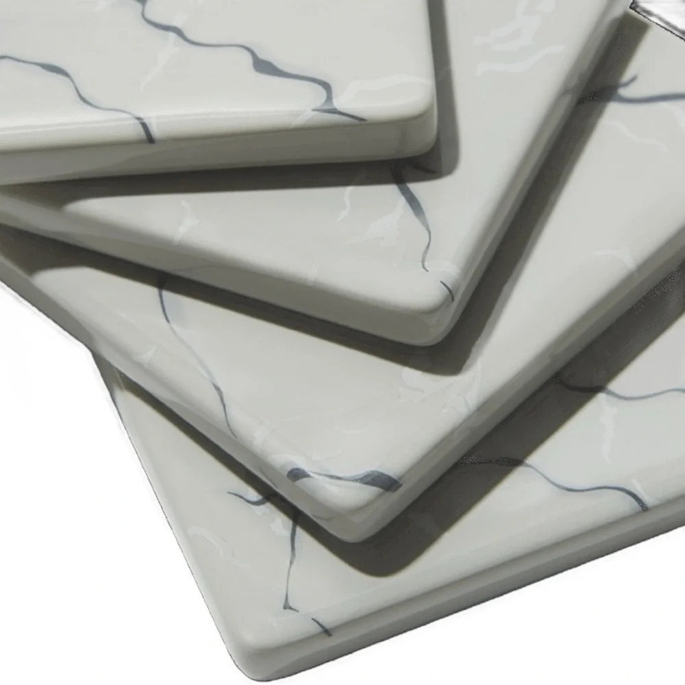 SHORT STORIES S/4 Square Stonewear (Marbled) Coasters | New In Box